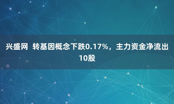 兴盛网  转基因概念下跌0.17%，主力资金净流出10股